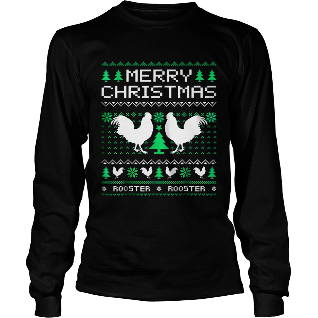 Beautiful Rooster Ugly Christmas LongSleeve