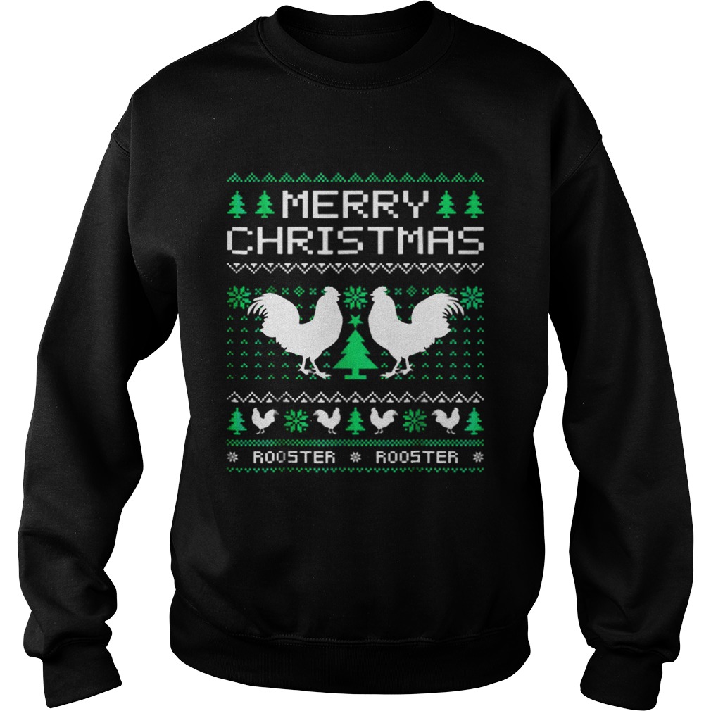 Beautiful Rooster Ugly Christmas Sweatshirt