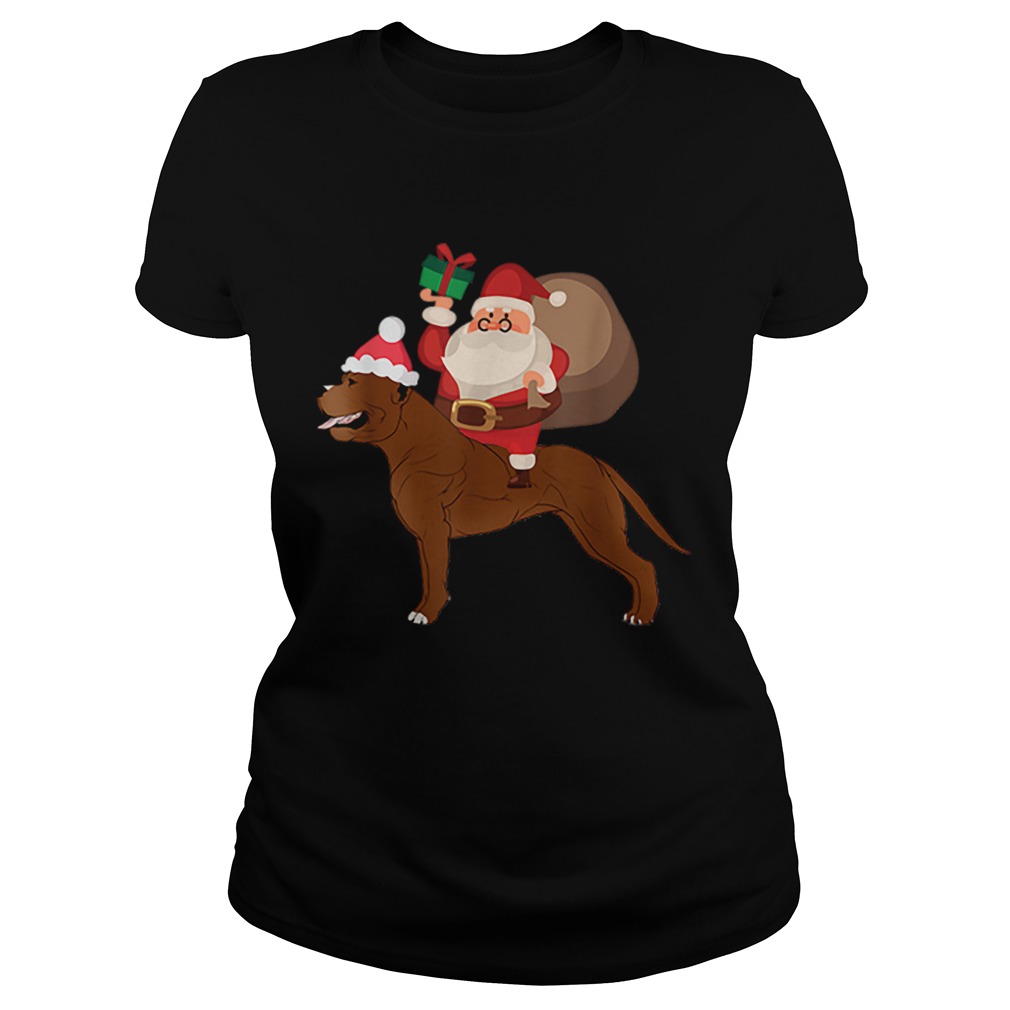 Beautiful Santa Riding Cane Corso Christmas Pajama Gift Classic Ladies