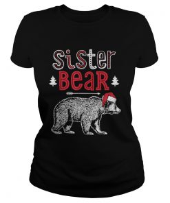 Beautiful Sister Bear Christmas Santa Family Matching Pajamas  Classic Ladies