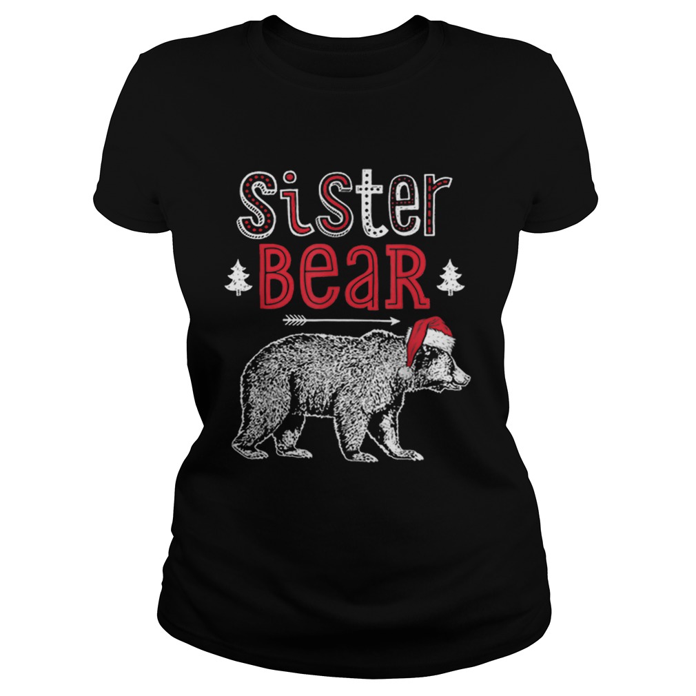 Beautiful Sister Bear Christmas Santa Family Matching Pajamas Classic Ladies