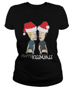 Beavis and ButtHead Merry Kissmyass Christmas  Classic Ladies