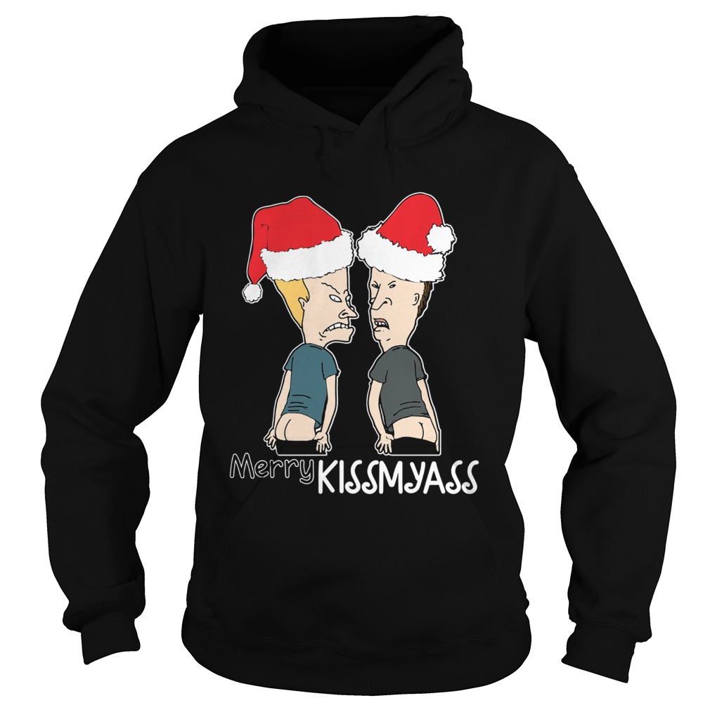 Beavis and ButtHead Merry Kissmyass Christmas Hoodie