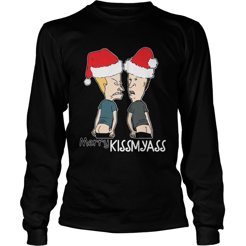 Beavis and ButtHead Merry Kissmyass Christmas LongSleeve