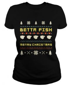 Betta Fish Christmas Ugly  Classic Ladies