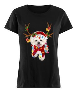 Bichon Frise Gorgeous Reindeer Christmas  Classic Women's T-shirt