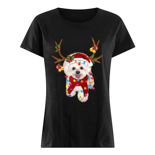 Bichon Frise Gorgeous Reindeer Christmas Classic Women's T-shirt