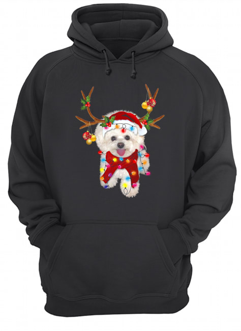 Bichon Frise Gorgeous Reindeer Christmas Unisex Hoodie