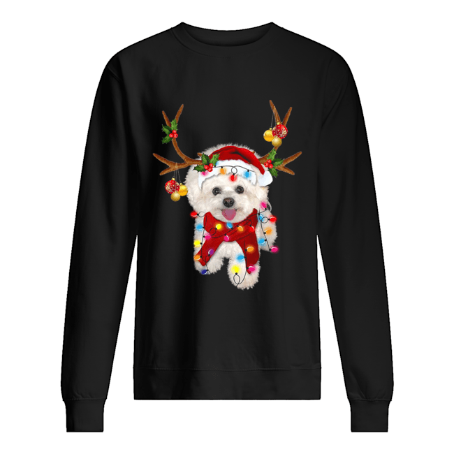 Bichon Frise Gorgeous Reindeer Christmas Unisex Sweatshirt