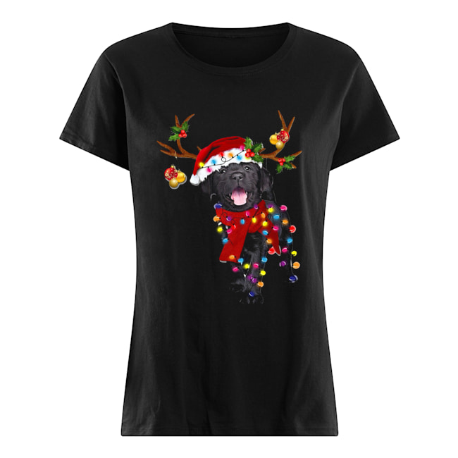 Black Labrador Retriever Gorgeous Reindeer Crewneck Classic Women's T-shirt