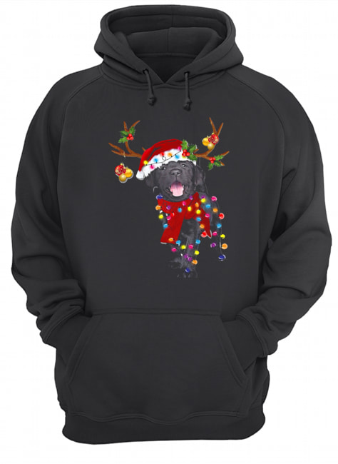 Black Labrador Retriever Gorgeous Reindeer Crewneck Unisex Hoodie