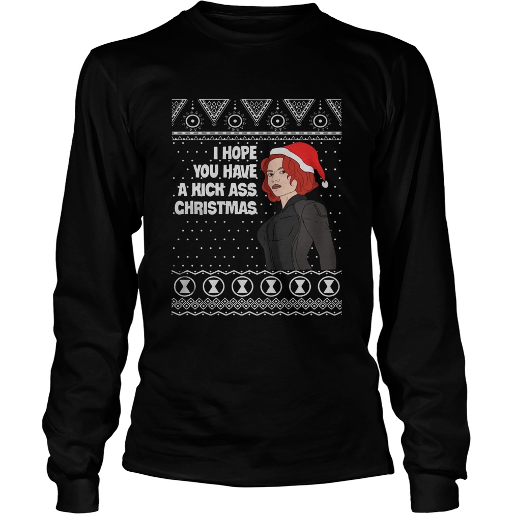 Black Widow I Hope You Have A Kick Ass Christmas LongSleeve