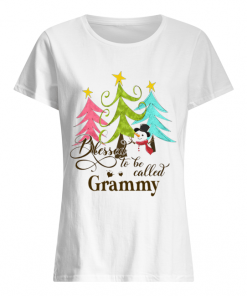 Blessed To Be Called Grammy Tree Snowman Christmas  Classic Women's T-shirt