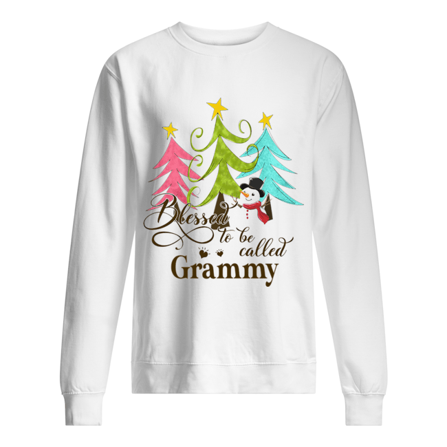 Blessed To Be Called Grammy Tree Snowman Christmas Unisex Sweatshirt