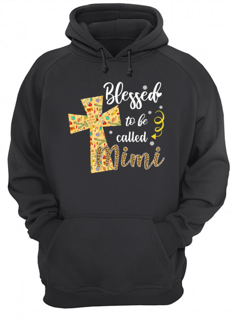 Blessed To Be Called Mimi Cross Christmas Unisex Hoodie