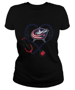 Blue Jackets heart Nurse stethoscope  Classic Ladies