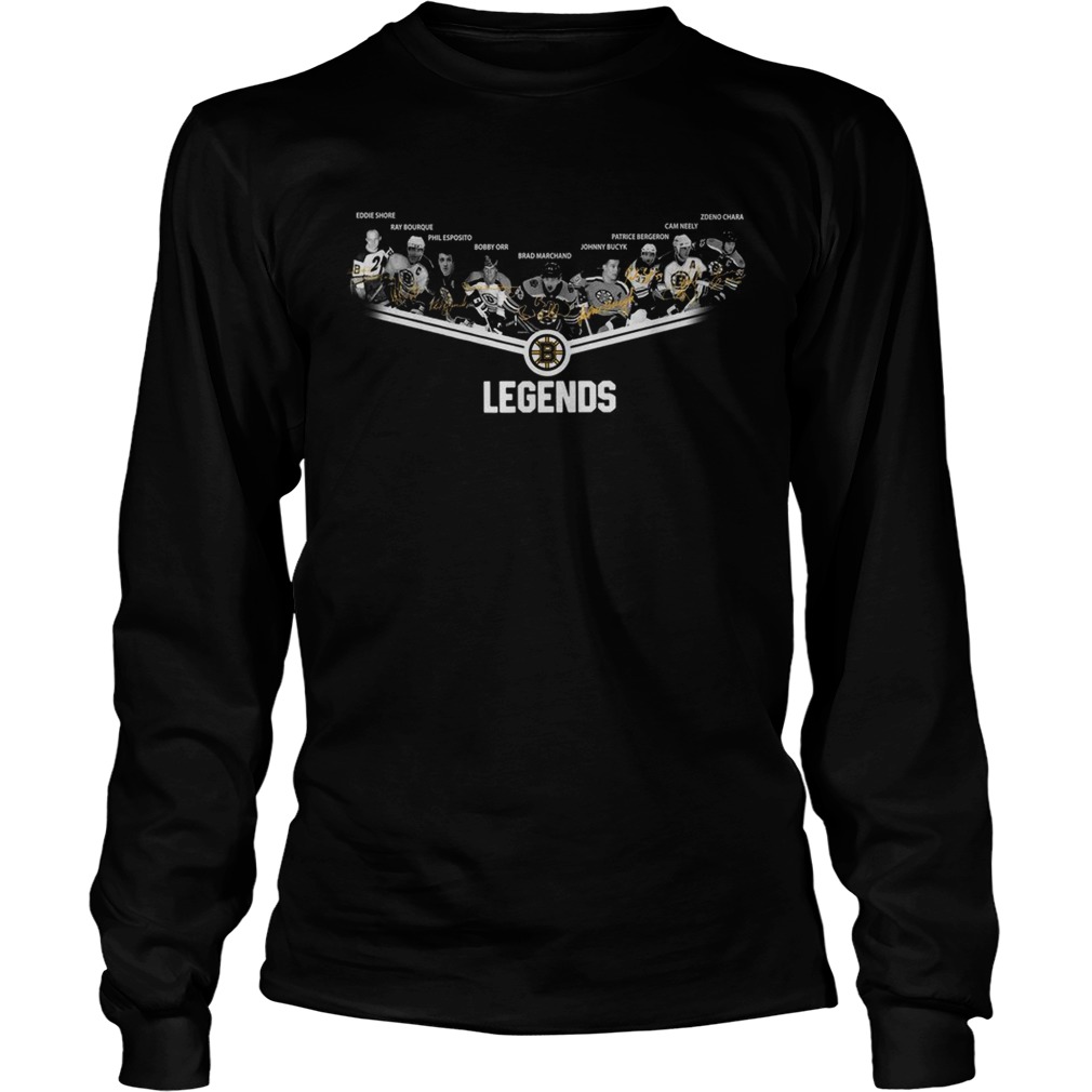 Boston Bruins Legends team signature LongSleeve