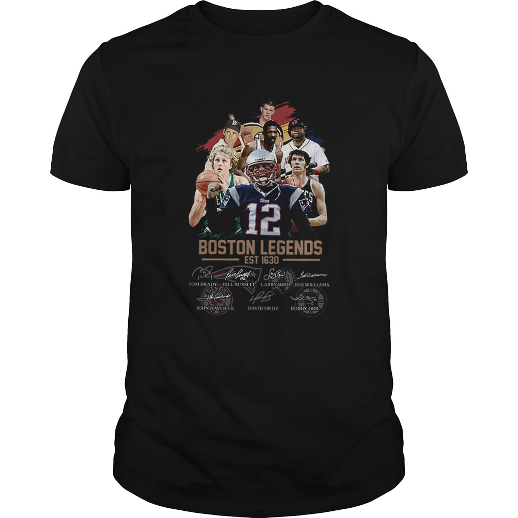 Boston Legends Est 1630 signatures shirt