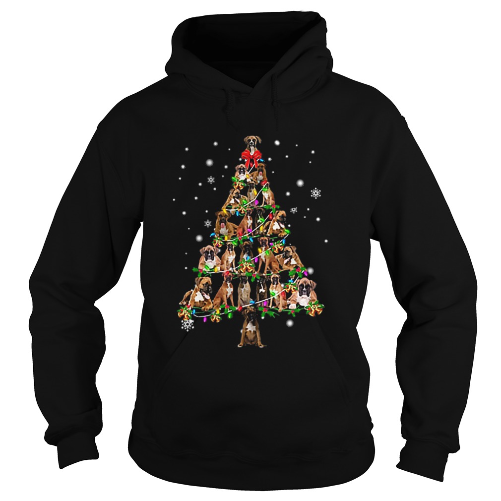 Boxer Christmas Tree Xmas Hoodie