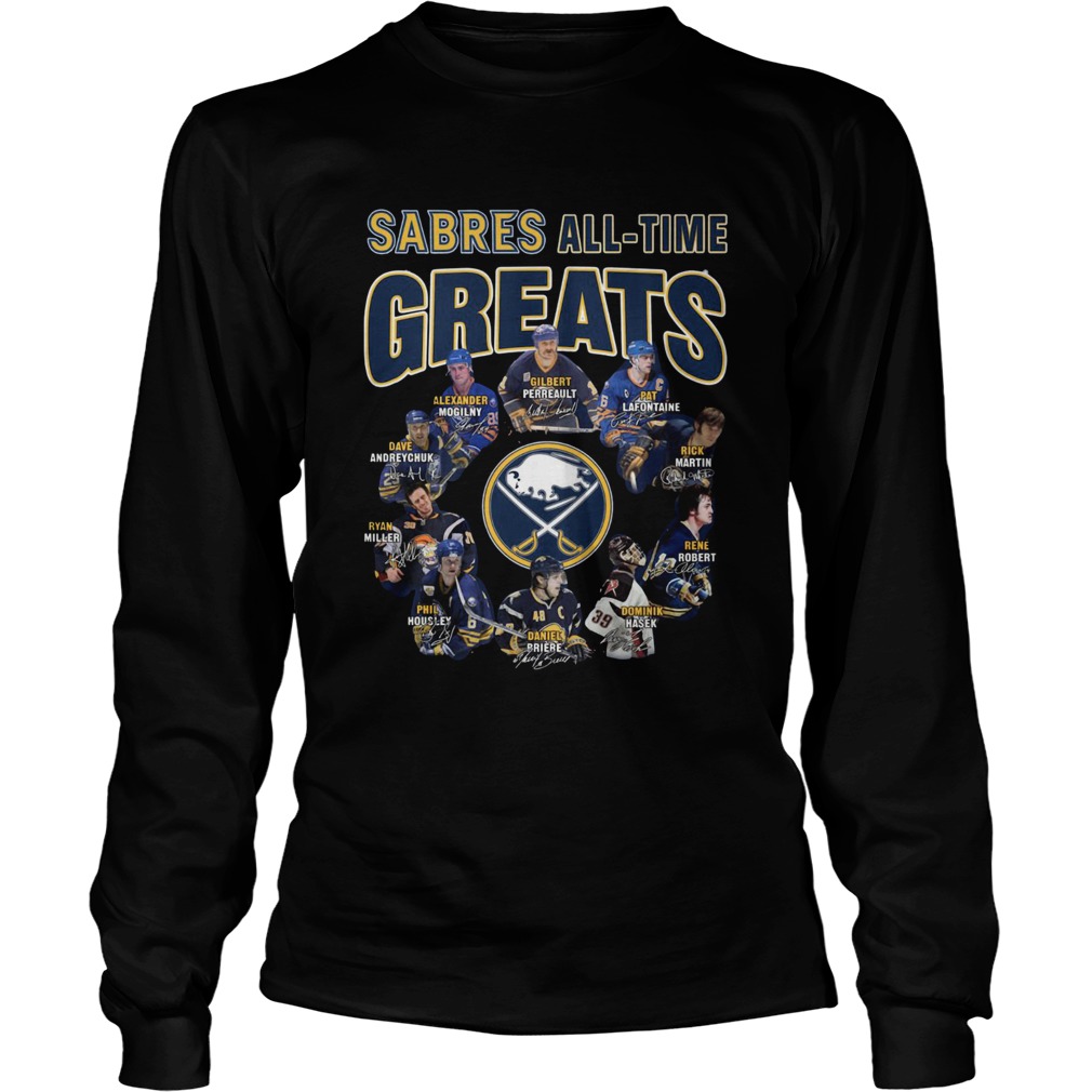 Buffalo Sabres Alltime Greats Players Signatures LongSleeve