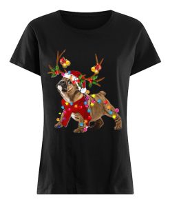 Bulldog Gorgeous Reindeer Crewneck Christmas  Classic Women's T-shirt