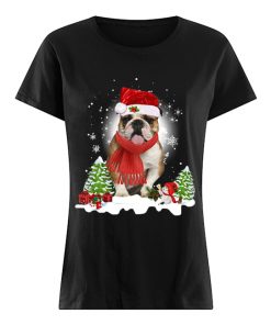 Bulldog Santa Clause Christmas  Classic Women's T-shirt