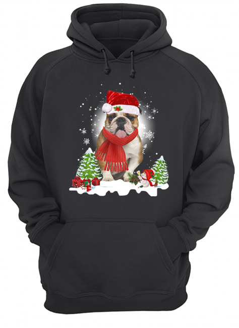 Bulldog Santa Clause Christmas Unisex Hoodie