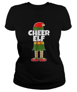 CHEER ELF Funny Cheerleader Christmas Holiday  Classic Ladies