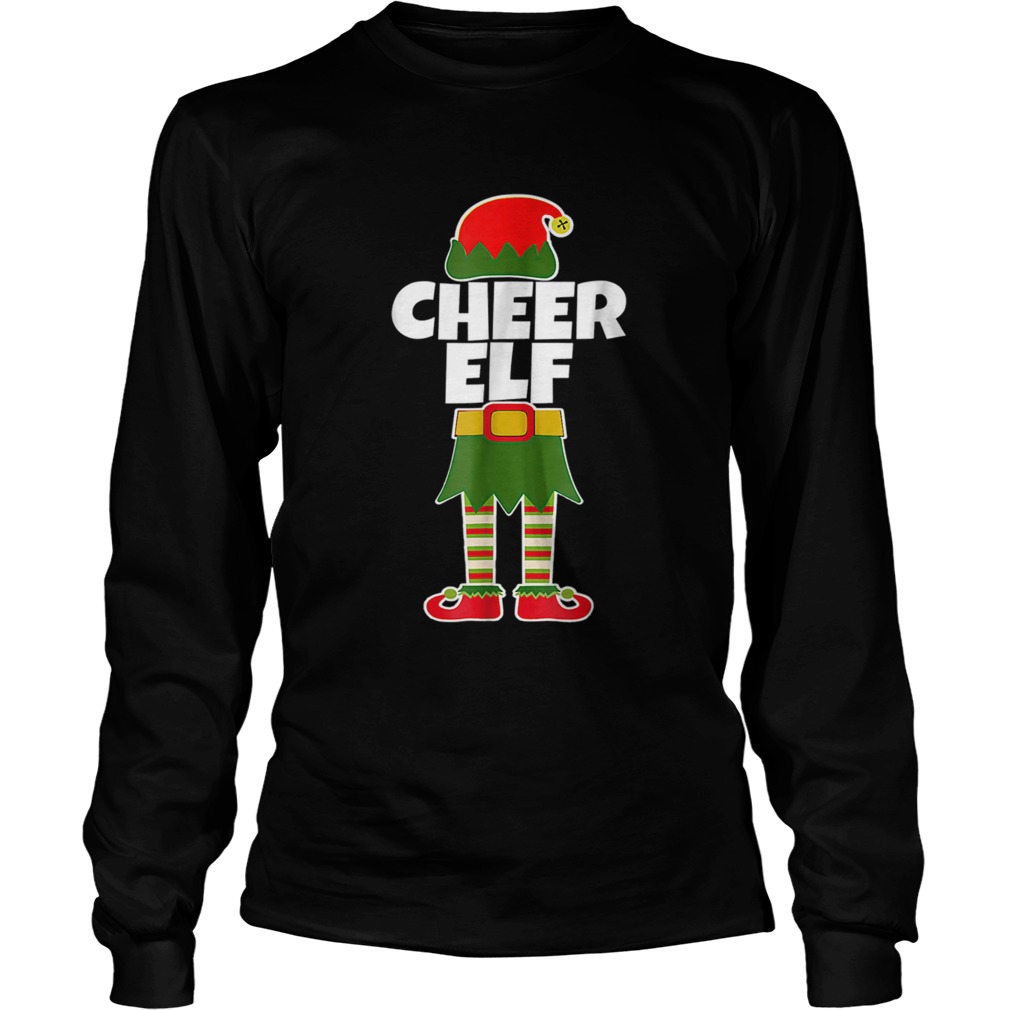 CHEER ELF Funny Cheerleader Christmas Holiday LongSleeve