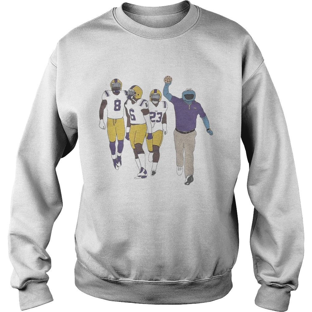 Cajun Cookie Monster LSU Tigers Peter Parrish Terrace Marshall Jr Corren Norman Sweatshirt