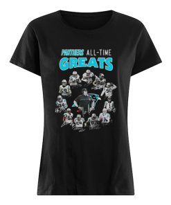 Carolina Panthers All-Time Greats Team Signatures  Classic Women's T-shirt