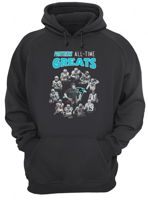 Carolina Panthers All-Time Greats Team Signatures Unisex Hoodie