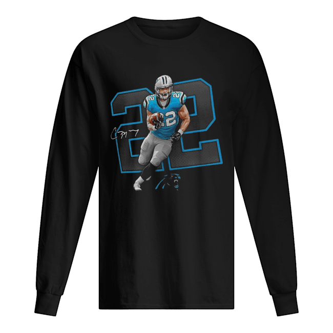 Carolina Panthers Christian McCaffrey 22 Signature Long Sleeved T-shirt 