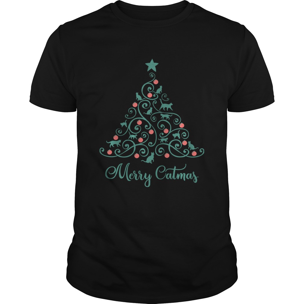 Cat Lover Christmas Gifts Merry Catmas Cats Christmas Tree shirt