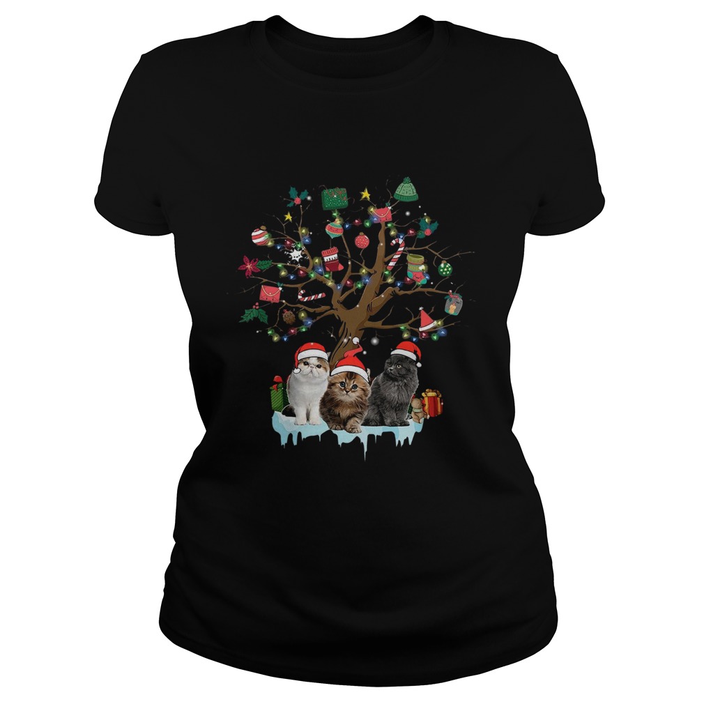 Cat Lover Christmas Tree Classic Ladies