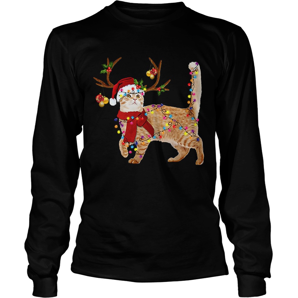 Cat gorgeous reindeer Christmas LongSleeve