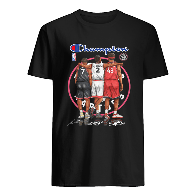 Champions Kyle Lowry Leonard Pascal Siakam Toronto Raptors signatures shirt