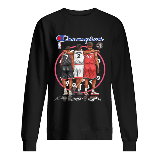 Champions Kyle Lowry Leonard Pascal Siakam Toronto Raptors signatures Unisex Sweatshirt