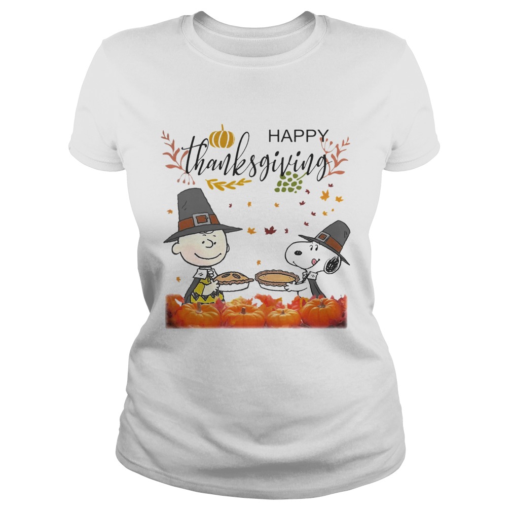 Charlie Brown And Snoopy Peanuts Happy Thanksgiving Classic Ladies