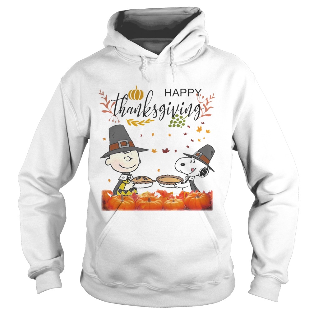 Charlie Brown And Snoopy Peanuts Happy Thanksgiving Hoodie