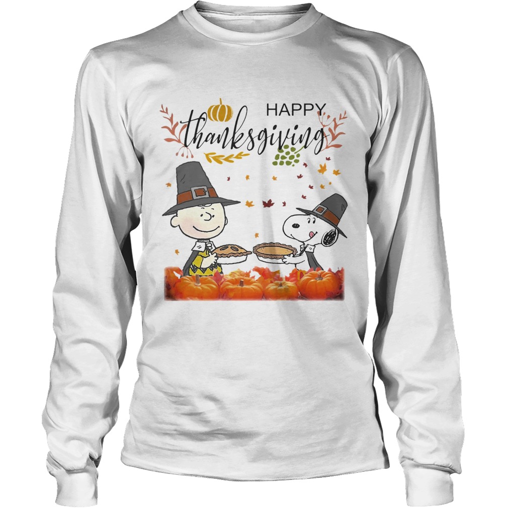 Charlie Brown And Snoopy Peanuts Happy Thanksgiving LongSleeve