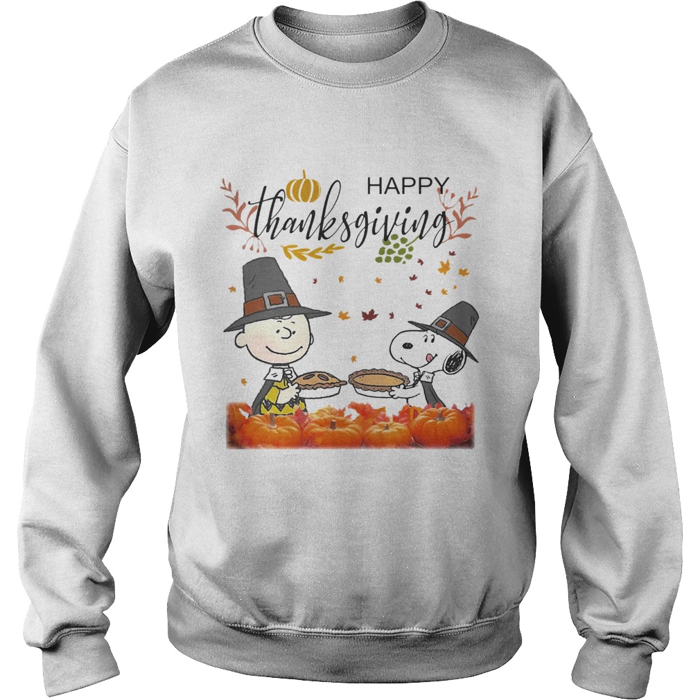 Charlie Brown And Snoopy Peanuts Happy Thanksgiving Sweatshirt