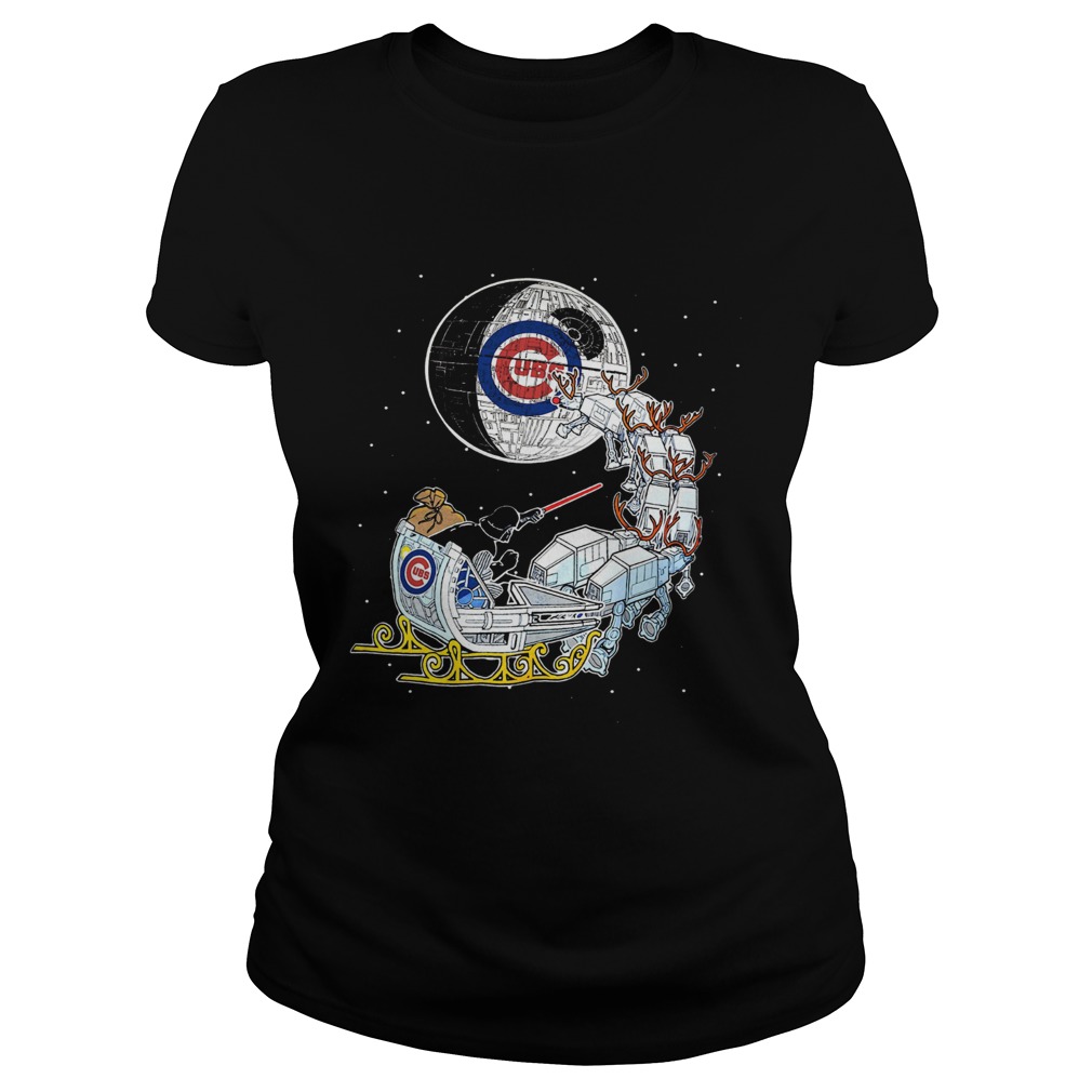 Chicago Cubs Star Wars Christmas Darth Vader Santas Sleigh Classic Ladies