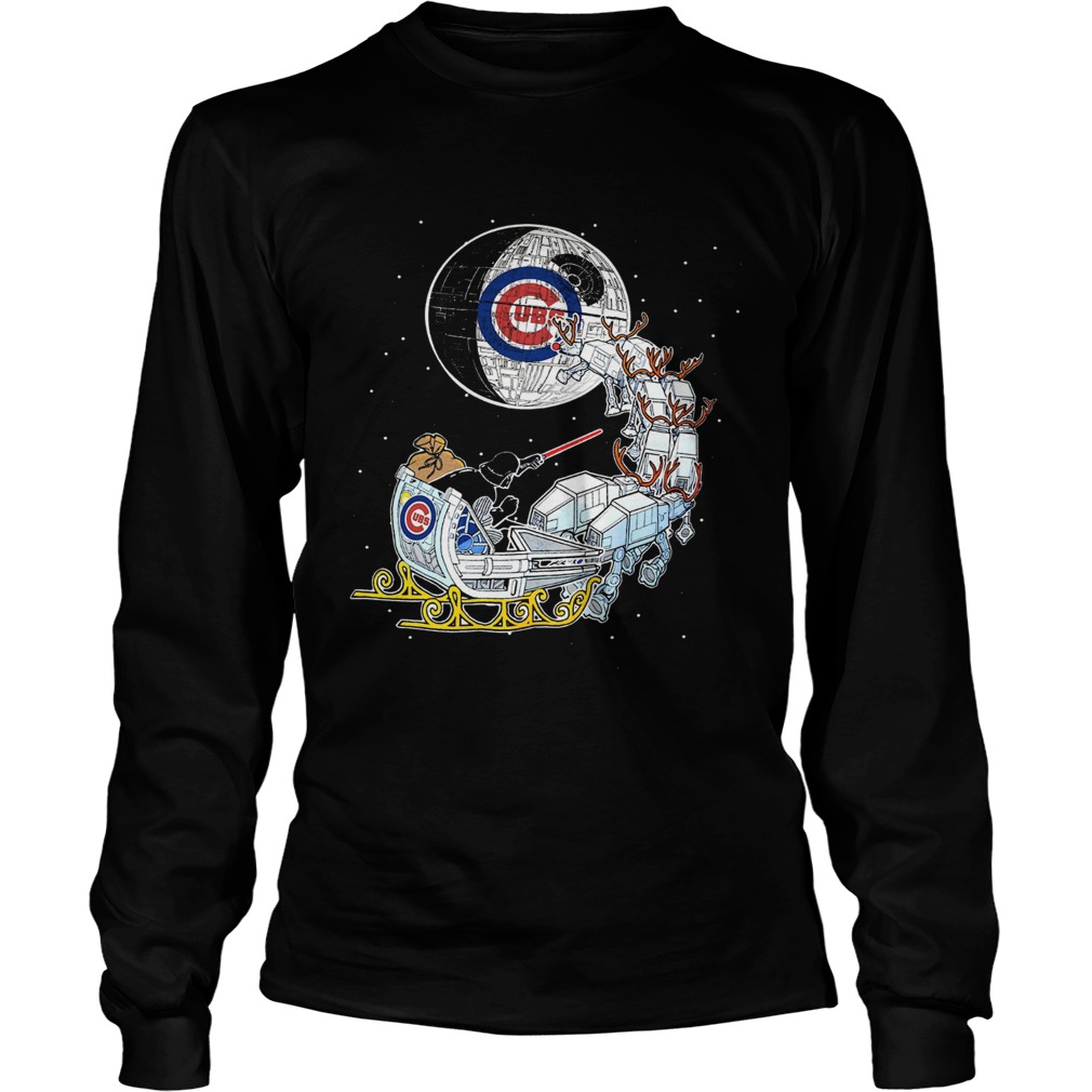 Chicago Cubs Star Wars Christmas Darth Vader Santas Sleigh LongSleeve