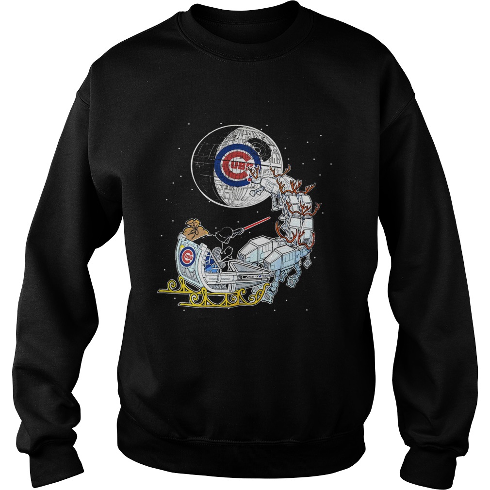 Chicago Cubs Star Wars Christmas Darth Vader Santas Sleigh Sweatshirt