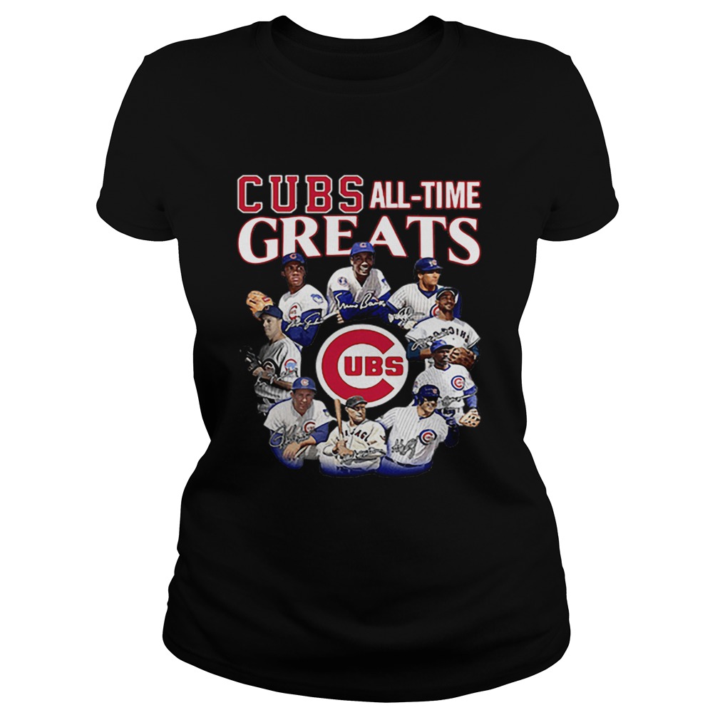 Chicago Cubs all time Greats team players signatures Classic Ladies