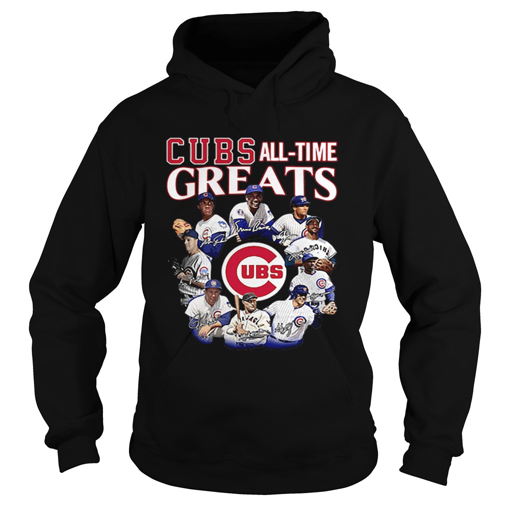 Chicago Cubs all time Greats team players signatures Hoodie