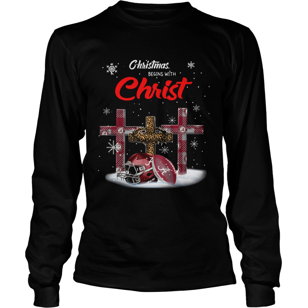 Christmas Begins With Alabama Crimson Tide LongSleeve