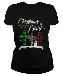 Christmas Begins With Christ Costume Xmas  Classic Ladies