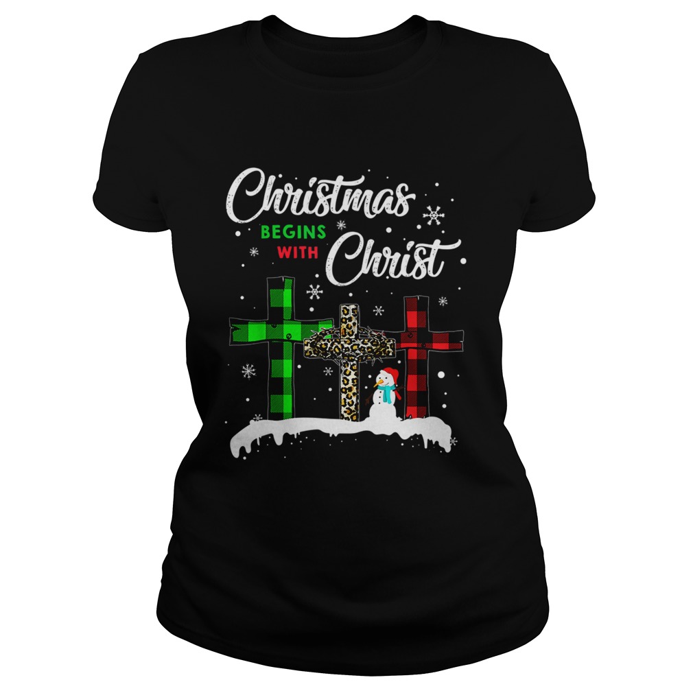 Christmas Begins With Christ Costume Xmas Classic Ladies